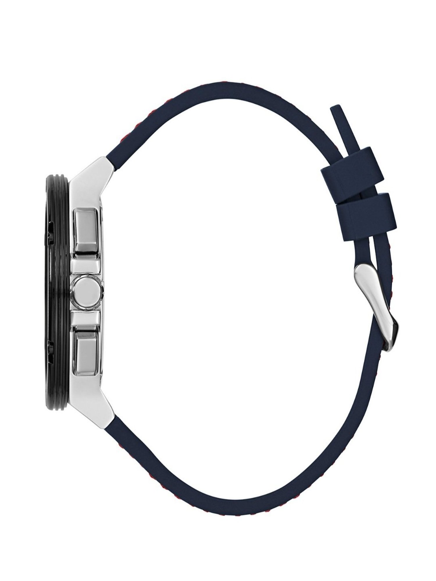 GUESS CIRCUIT Men Round Silver Tone Dial Analog Watch - GW0487G1