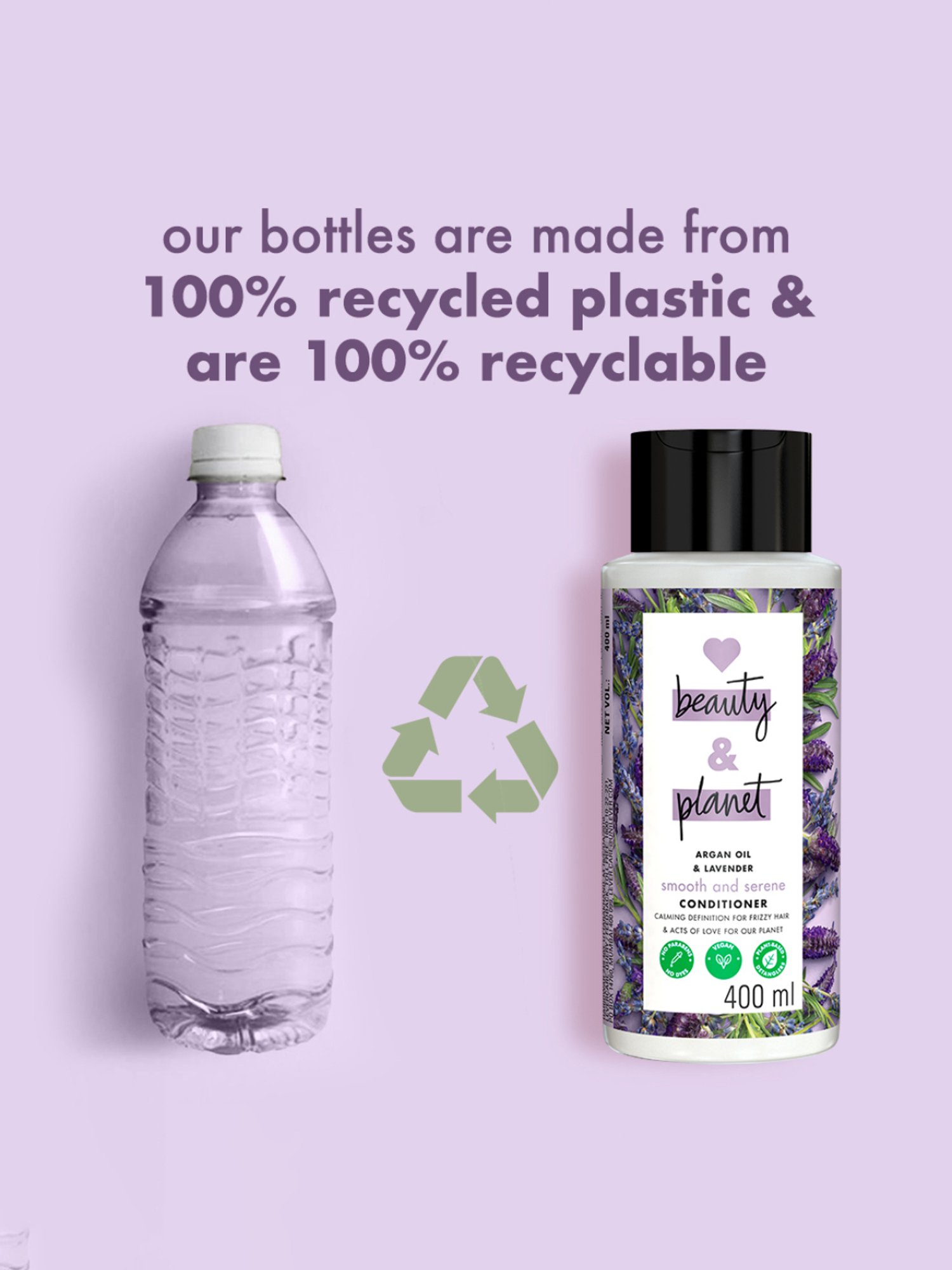 Love Beauty & Planet Argan Oil & Lavender Smooth and Serene Conditioner - 400 ml