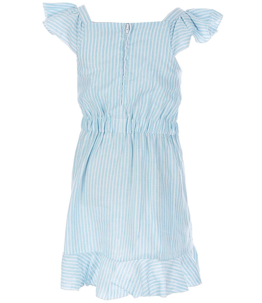 Habitual Little Girls 2T-6X Stripe Faux-Wrap Dress