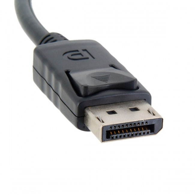 Jimier DP DisplayPort Male to Mini DP DisplayPort Female Cable 20cm for Displays HDTV Monitor DP-048-BK