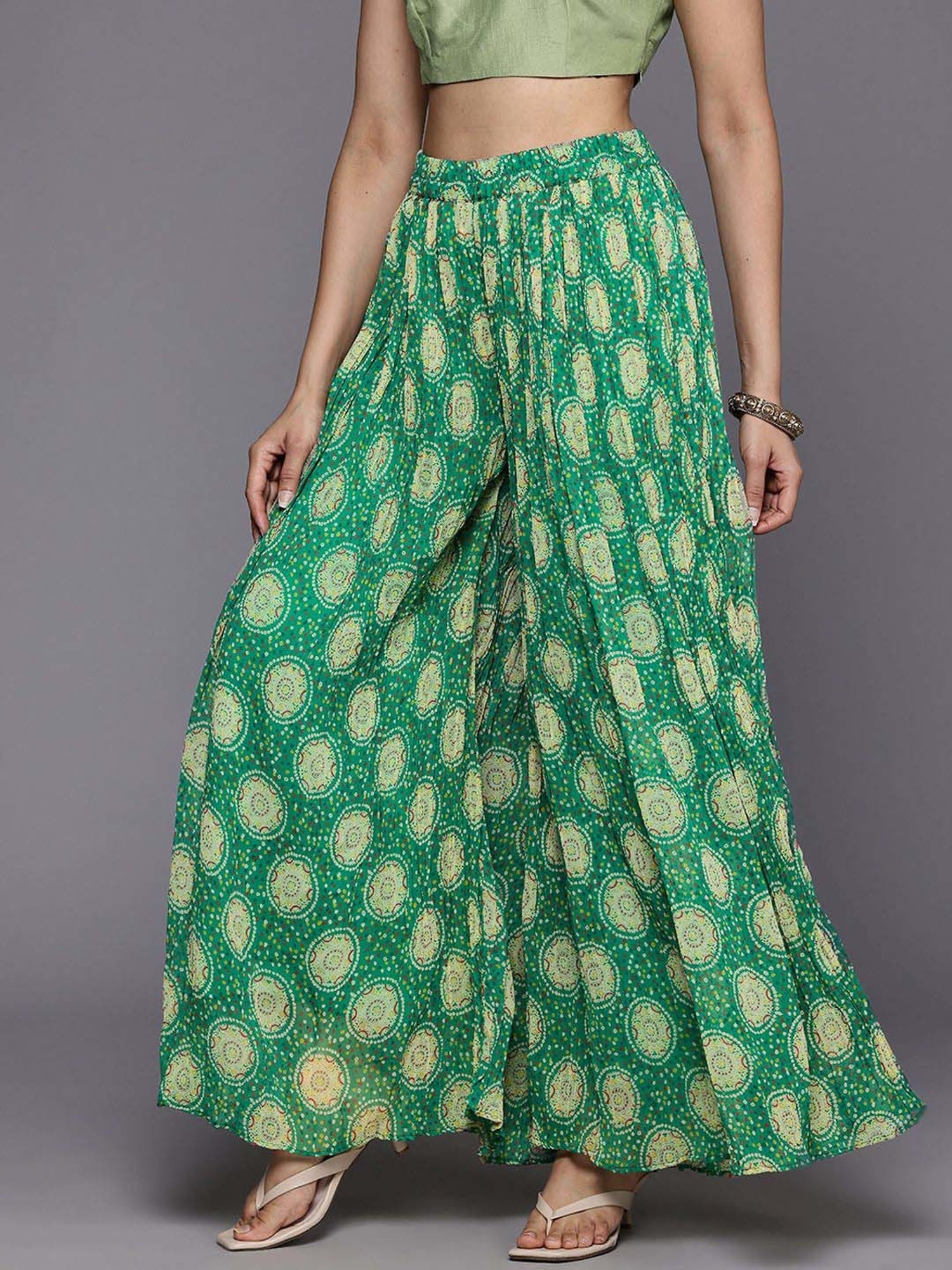 Varanga Green Printed Palazzos