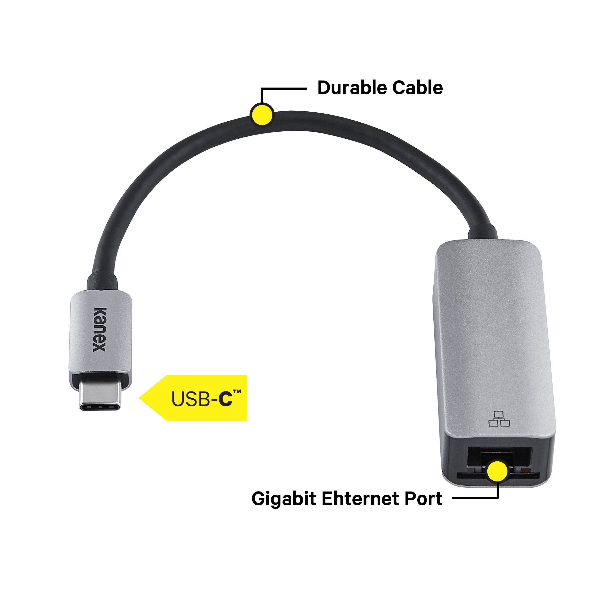 Kanex KU3CGBT USB-C to Gigabit Ethernet Adapter
