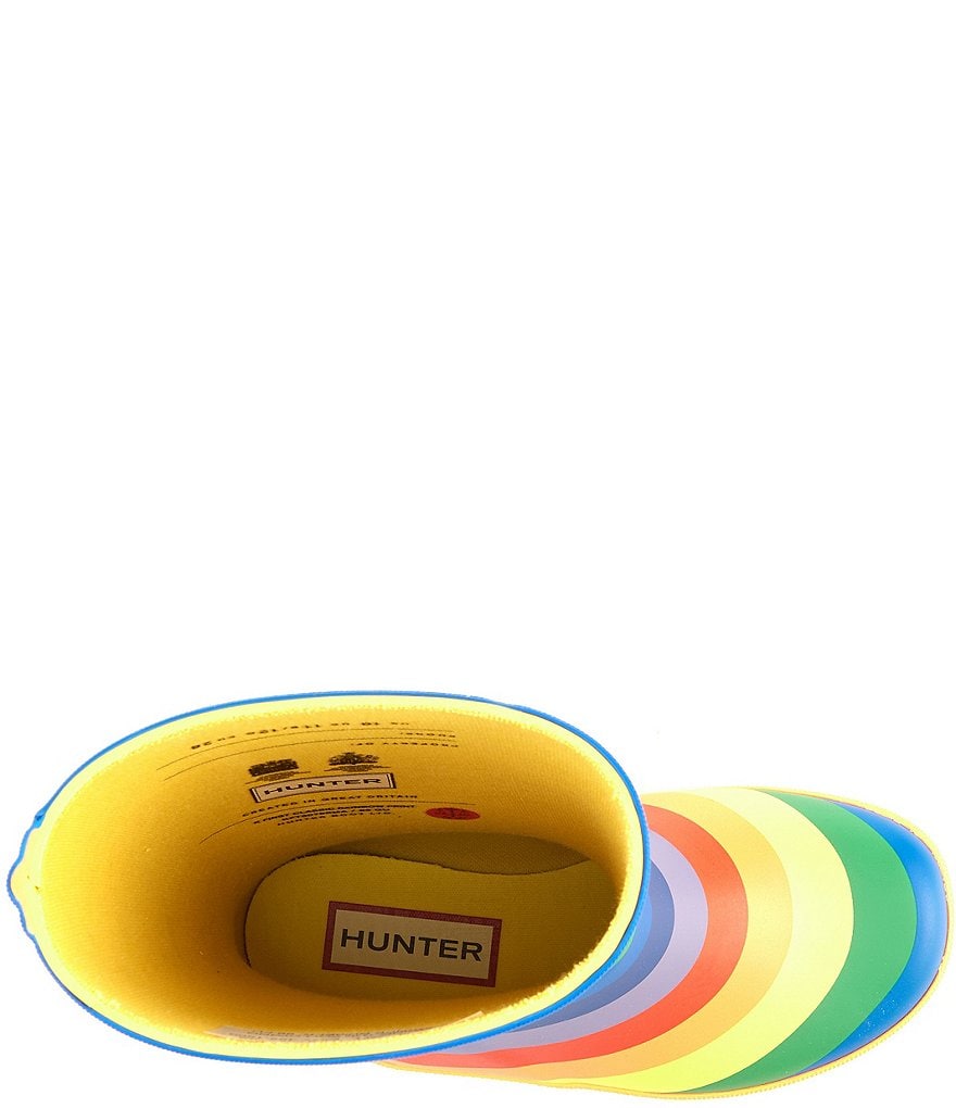 Hunter Girls' Class Rainbow Print Rain Boots (Infant)