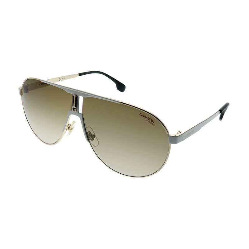 Carrera  B4E HA Unisex Aviator Sunglasses White Gold 66mm