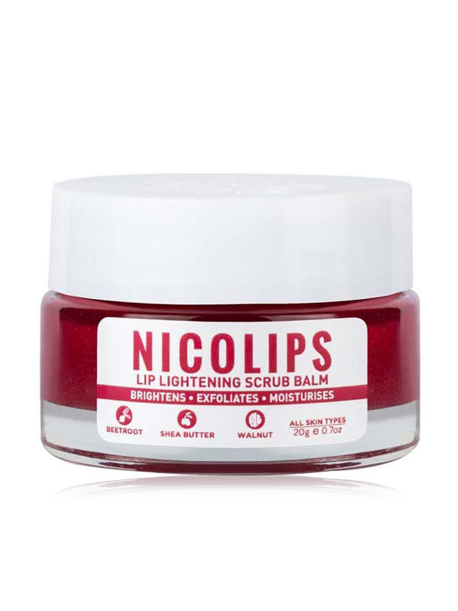 Bella Vita Organic NicoLips Lightening and Brightening Lips scrub for Men and Women - 20 gm