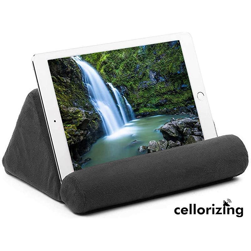Soft Pillow Lap Stand for iPads Tablets eReaders Smartphones Books Magazines Grey