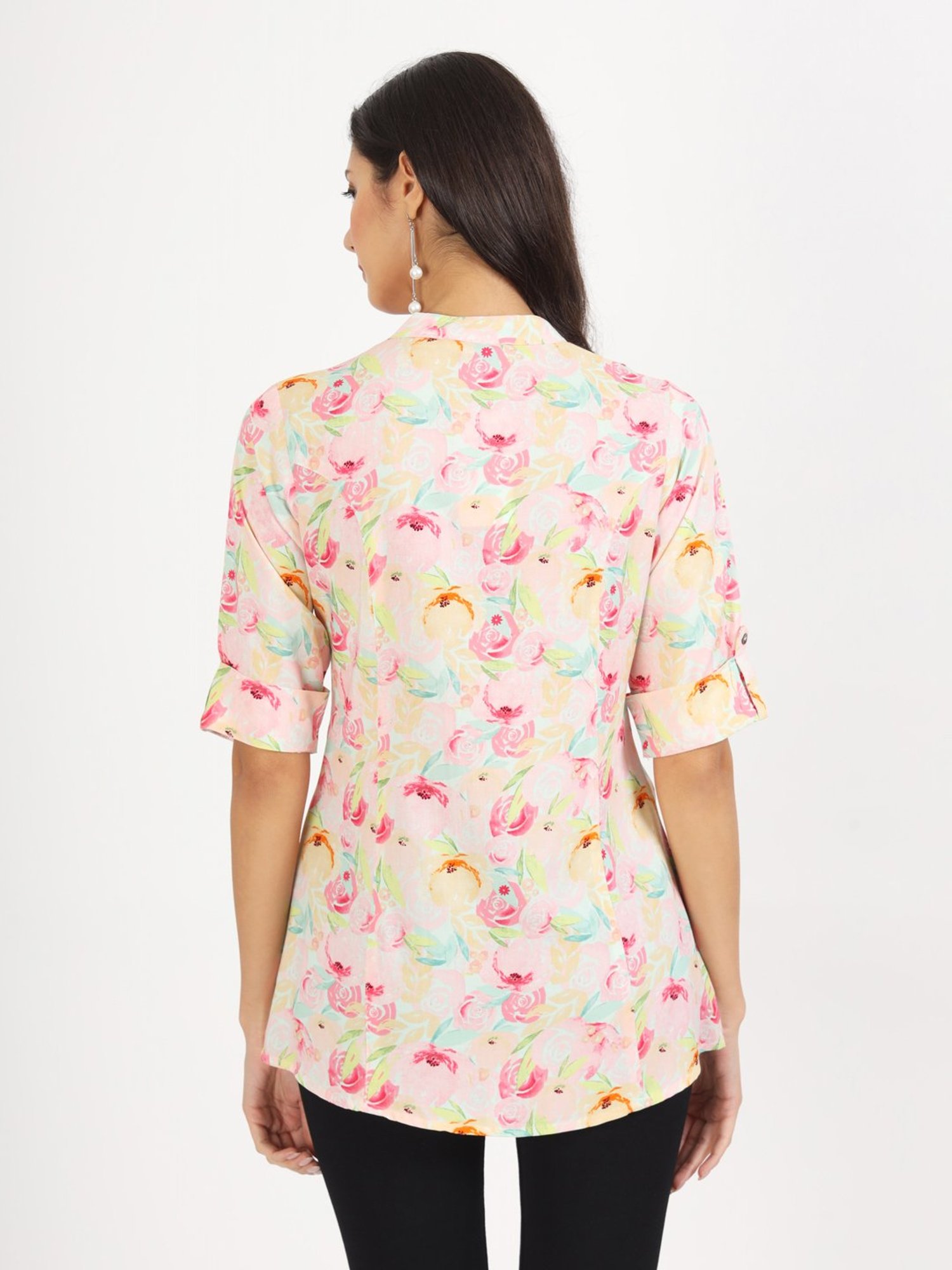 Divena Multicolor Floral Print Tunic