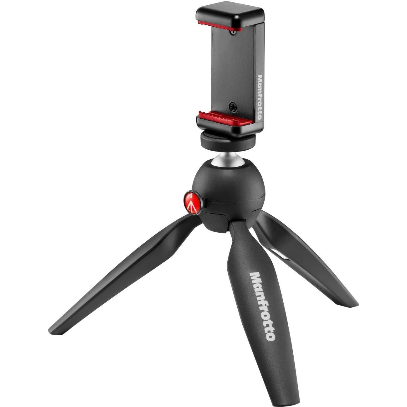 Manfrotto PIXI Smart Mini Tripod Black with Universal Smartphone Clamp
