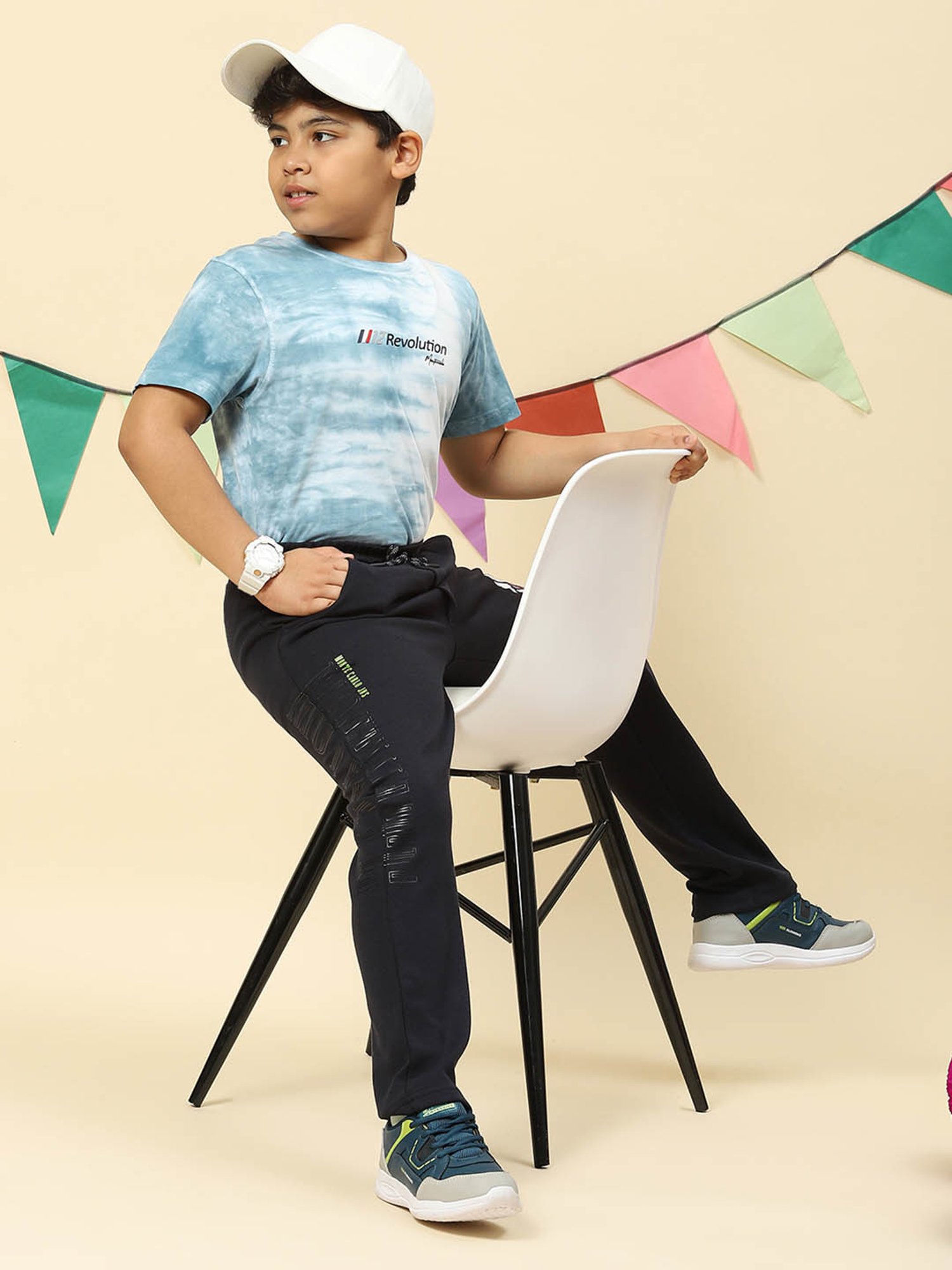 Monte Carlo Boys Black Printed Trousers