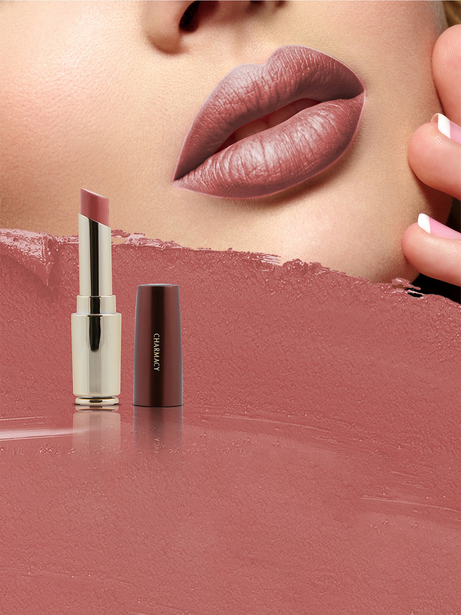 CHARMACY Milano Flattering Nude Lipstick 02 Bed Time Flirt - 3.6 gm