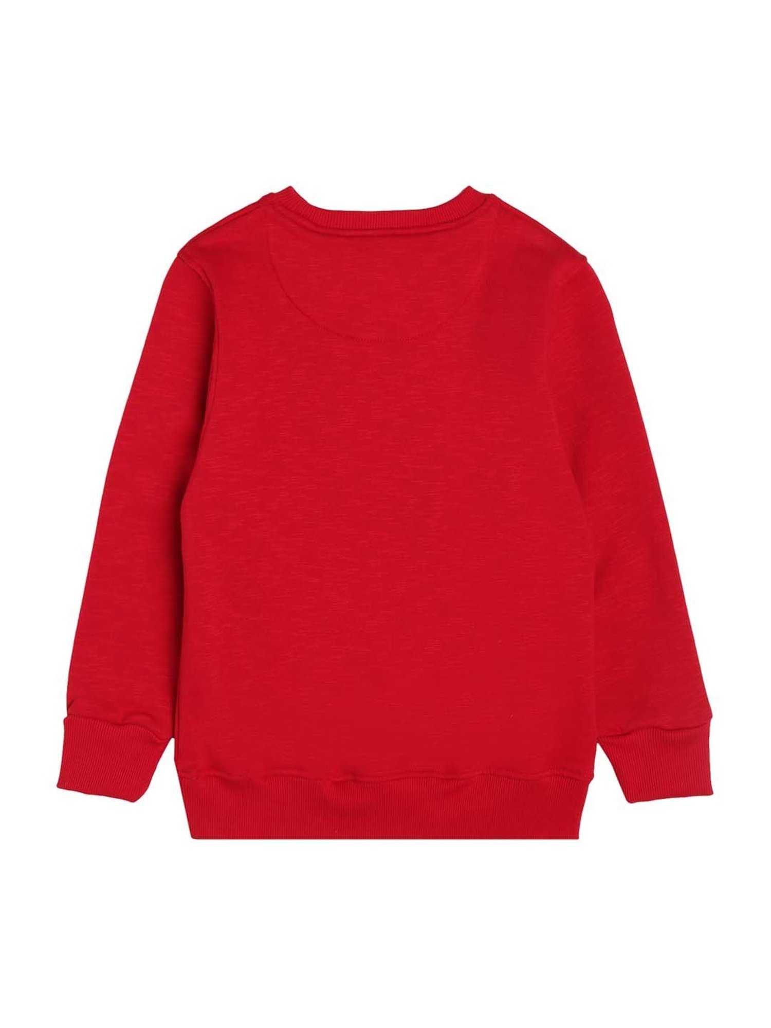 Proteens Kids Maroon Cotton Printed Sweatshirt