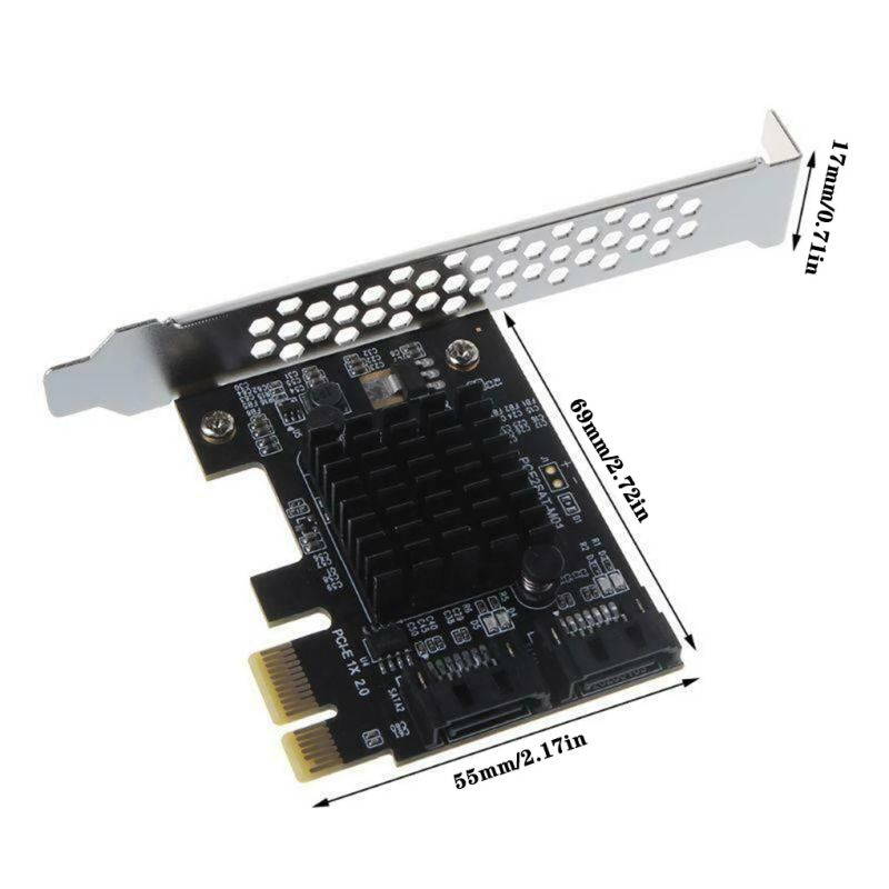 SATA PCI e adapter 2 ports SATA 3.0 to PCIe x1 x16 expansion adapter Card SATA 3 III PCI-e PCI express Converter Marvell 9125