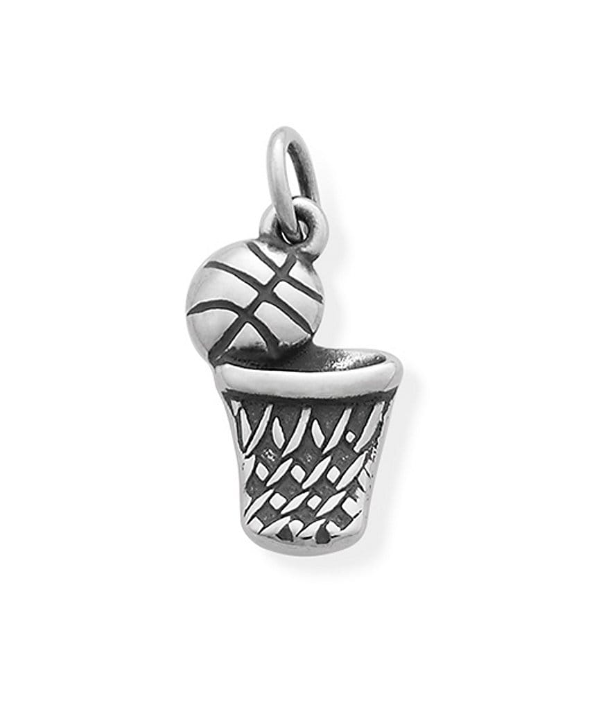 James Avery Sterling Silver Basketball & Hoop Charm