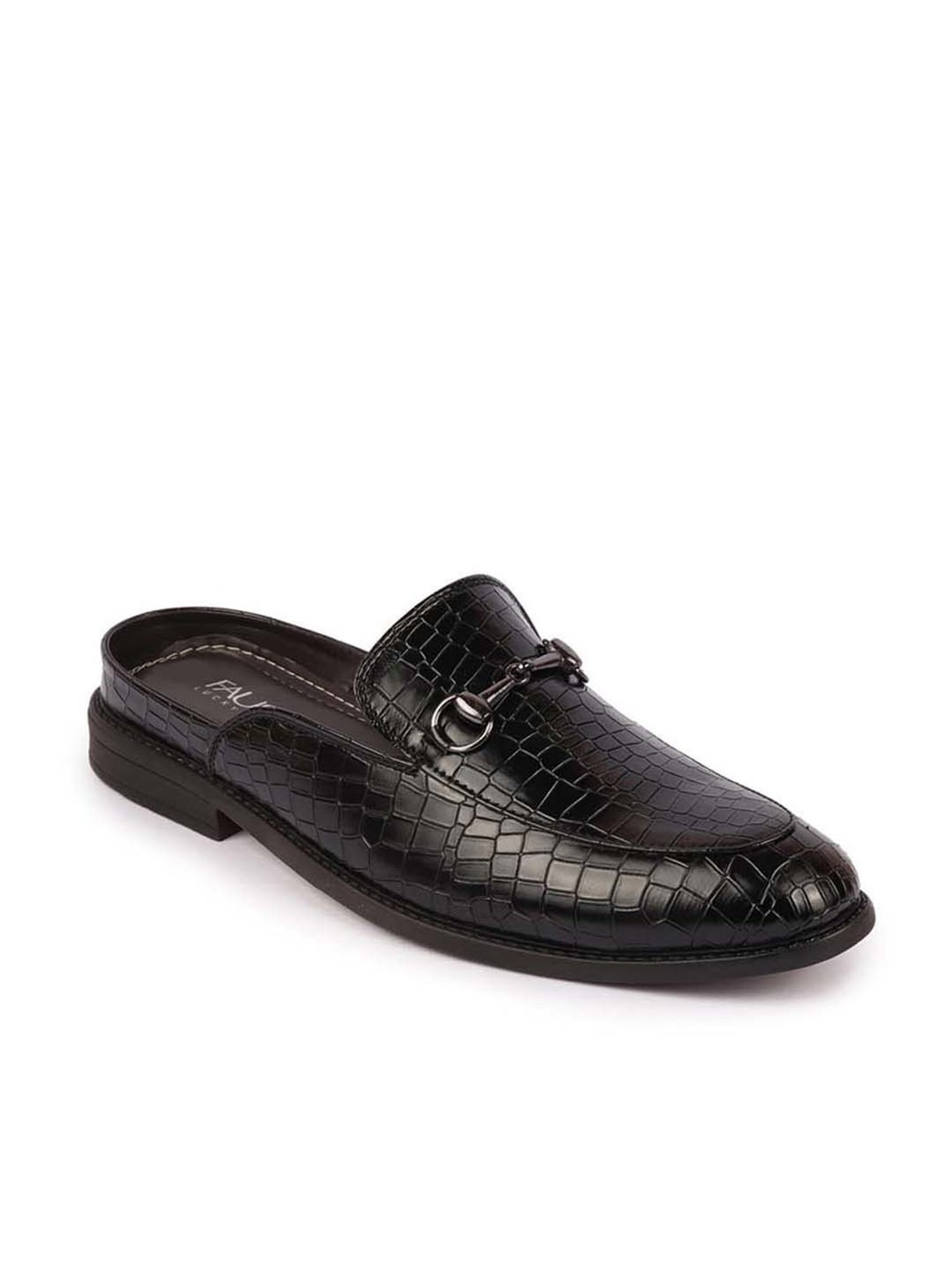 Fausto Men's Black Mule Shoes