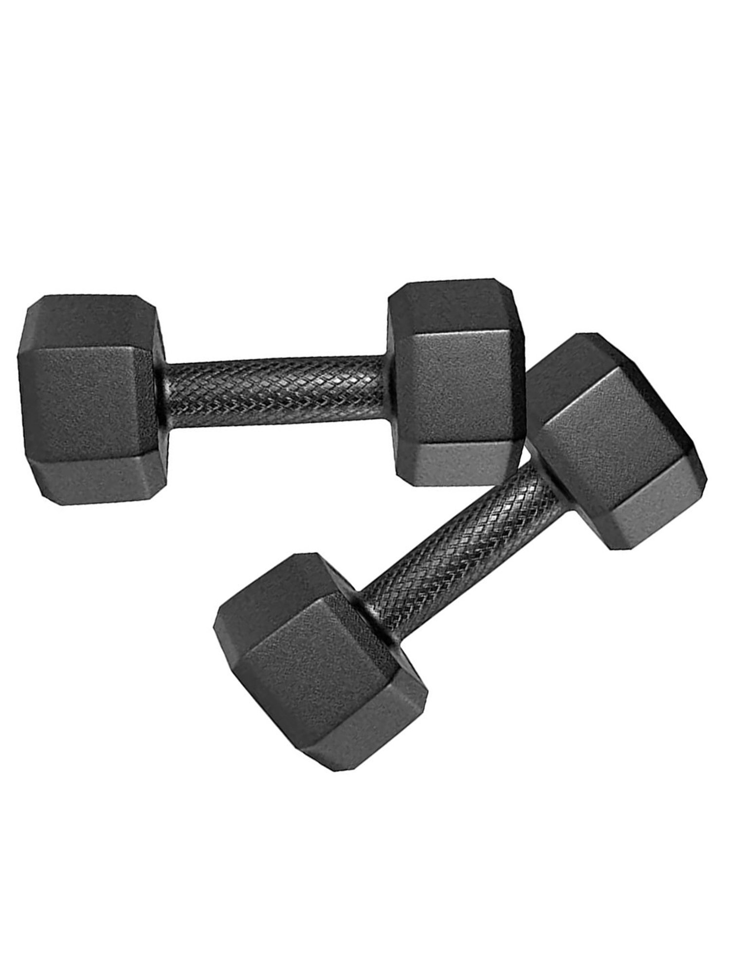 Protoner Hex Pair of 1kg Each PVC Dumbbells Set (Black)