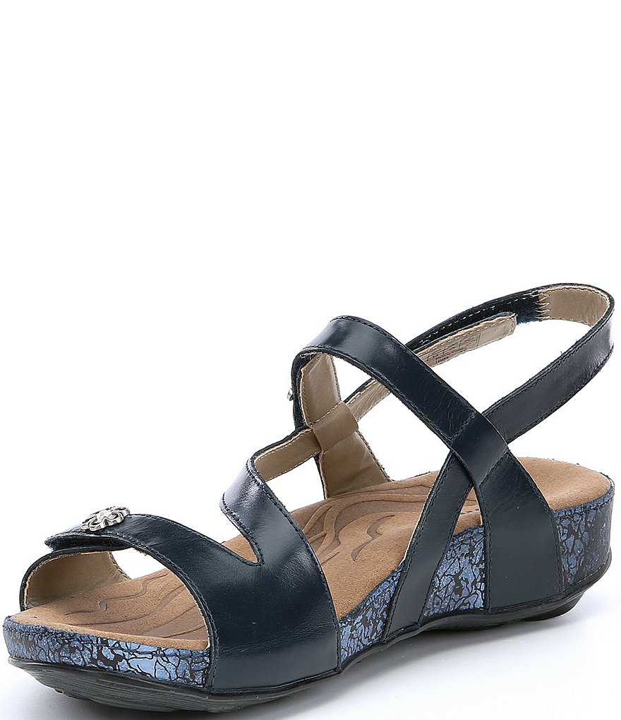 Romika Fidschi 54 Leather Strappy Wedge Sandals