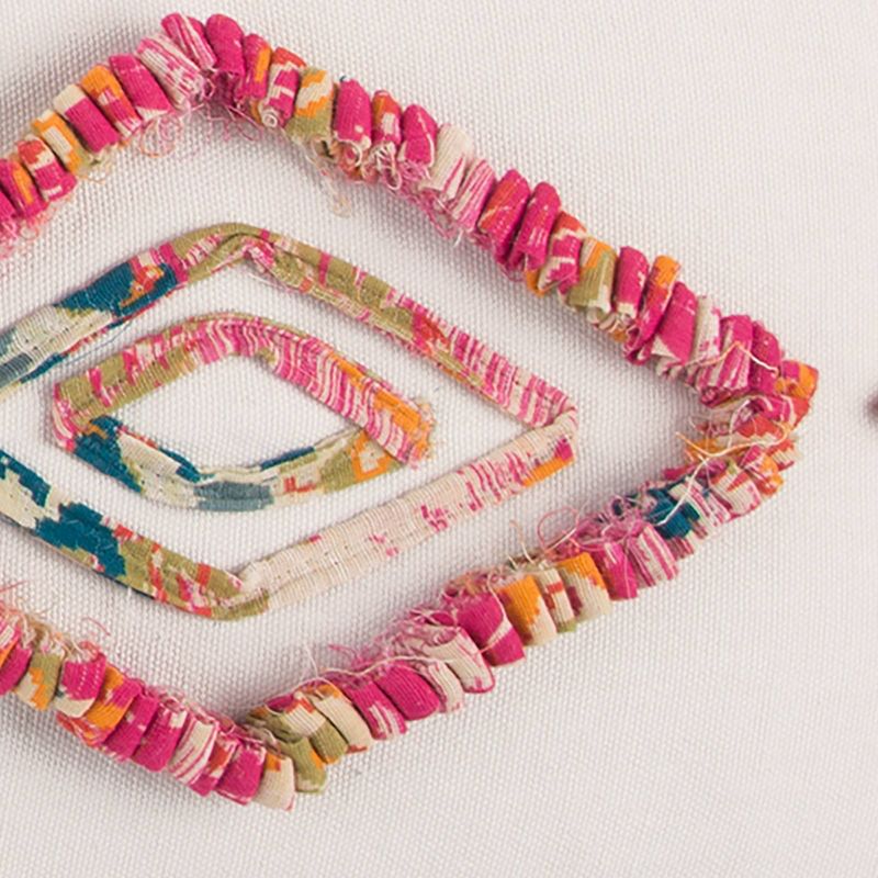 14"x26" Geometric Polyester Filled Pillow Pink - Rizzy Home