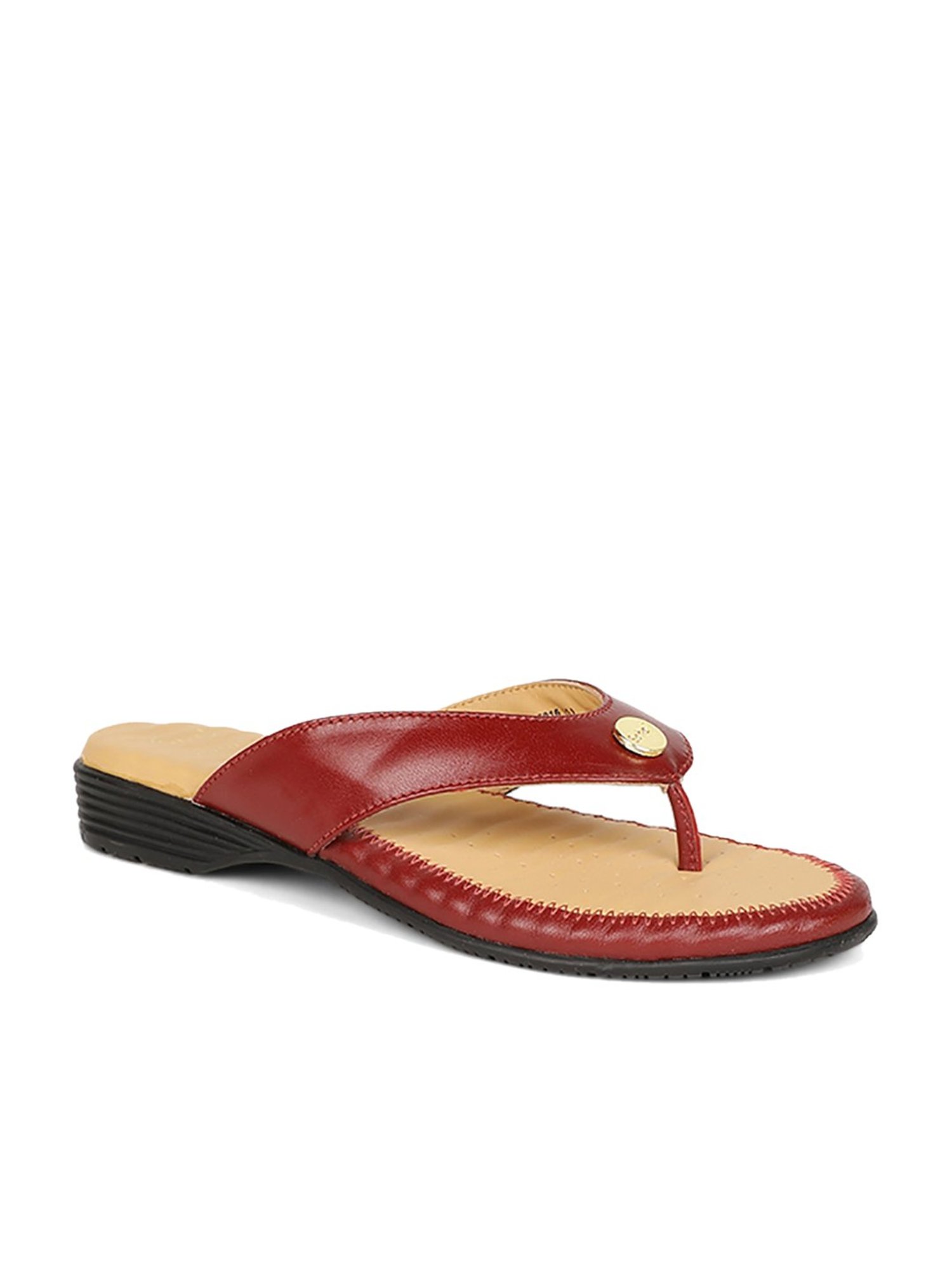 Scholl by Bata Women's Maroon Thong Sandals