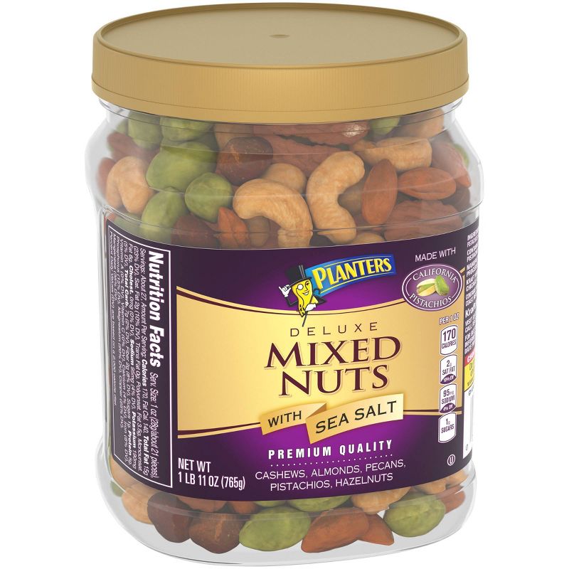 Planters Deluxe Mixed Nuts with Sea Salt - 27oz