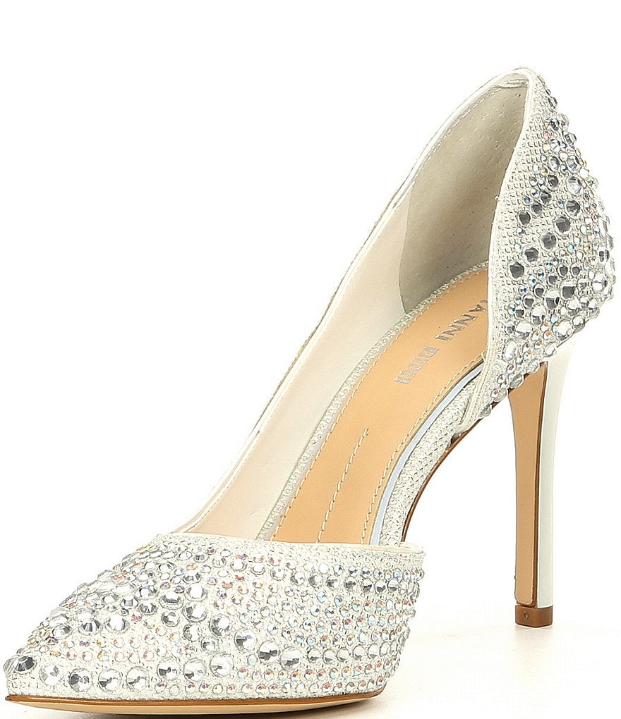 Gianni Bini Bridal Collection Mairah Jewel Embellished d'Orsay Stiletto Pumps