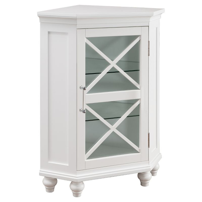 Floor Cabinet with 2 Shelves White - Elegant Home Fashions