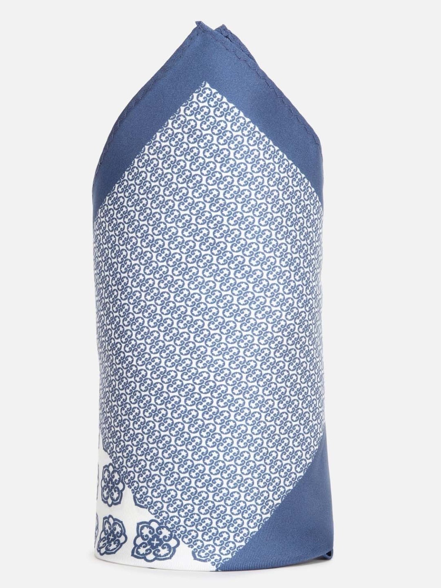 Van Heusen Blue Printed Pocket Square