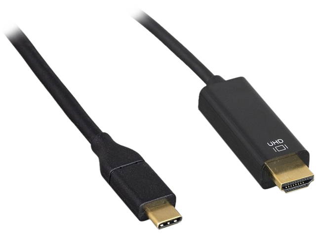 Kaybles USB 3.1 Type C To HDMI Cable 4K@60HZ, 6ft. M-M, Black USB-C to HDMI adapter Cable