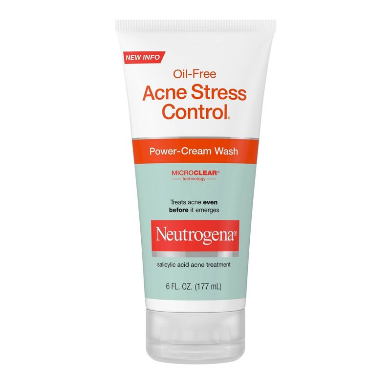 Neutrogena Oil-Free Acne Stress Control Power-Cream Wash - 6 fl oz