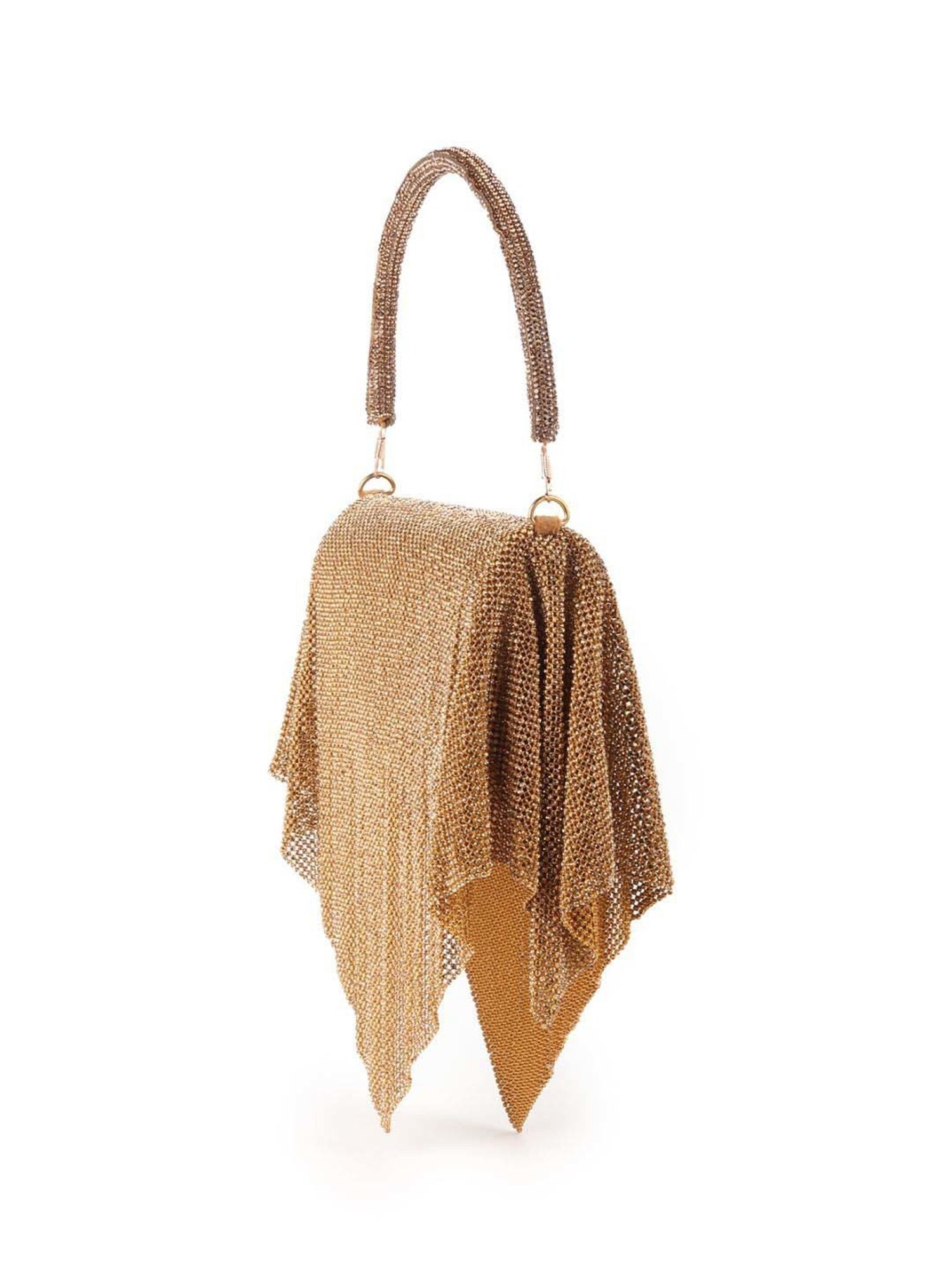 Odette Gold Textured Handbag