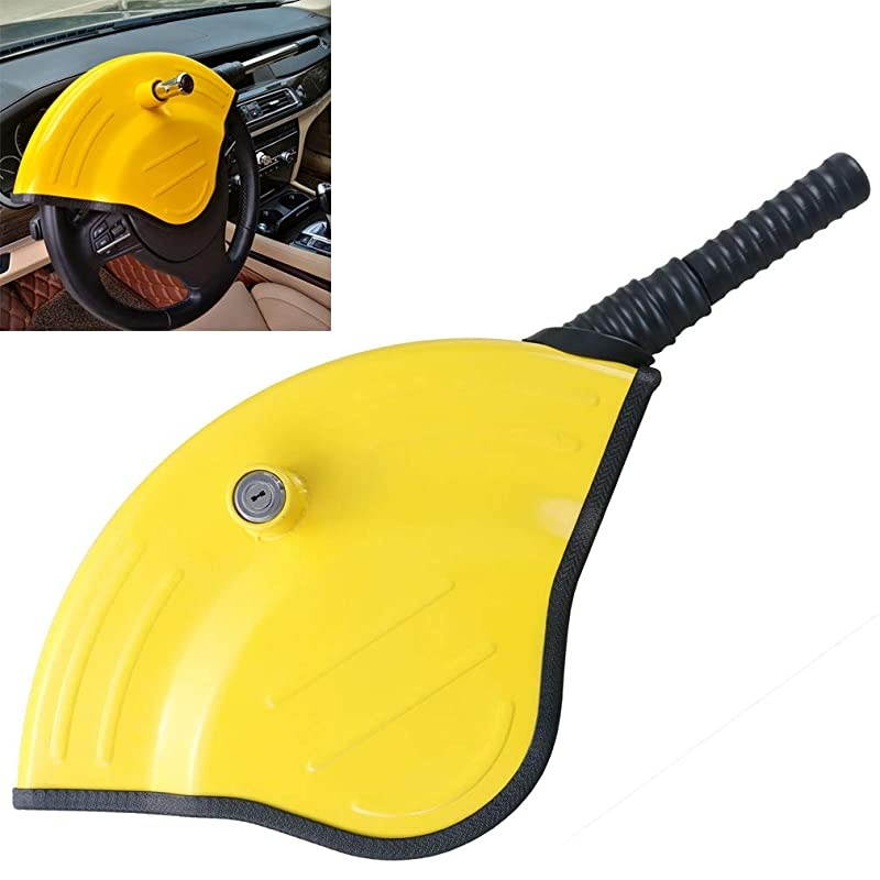 Steering Wheel Lock - Full Cover Airbag Lock Anti Theft Locking Device Safety Locks Highly Bright Visible Color for Most Vehicles Suv Pickup Great Deterant to Thief