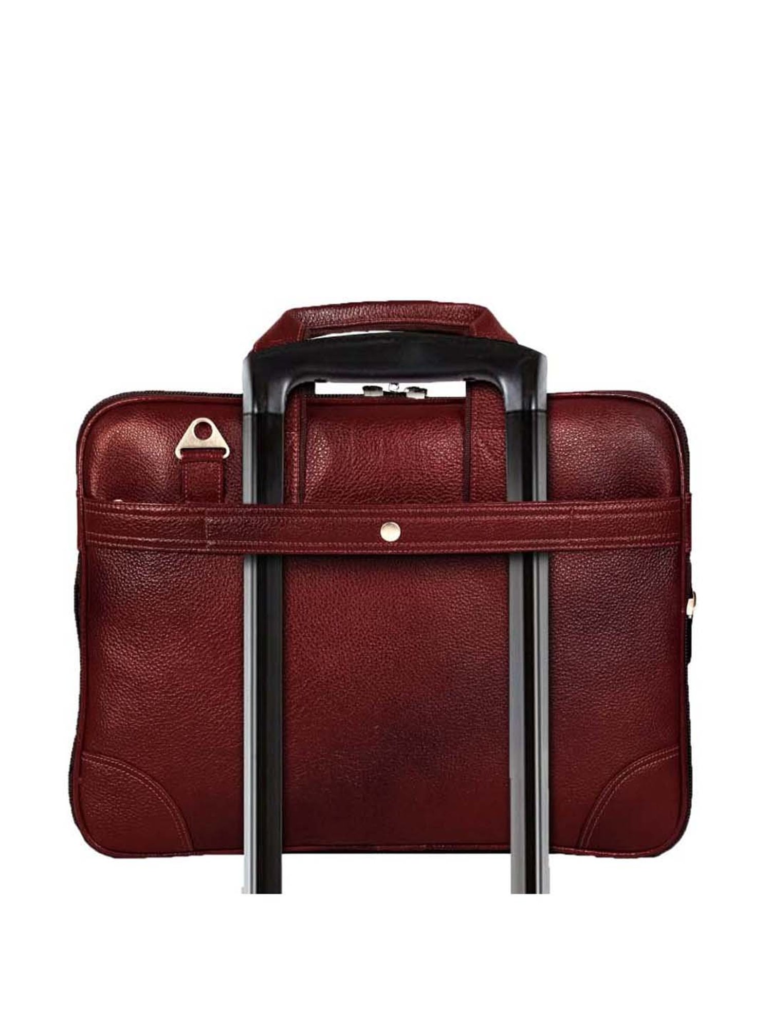 Scharf Walker Maroon Formal Leather Laptop Bag