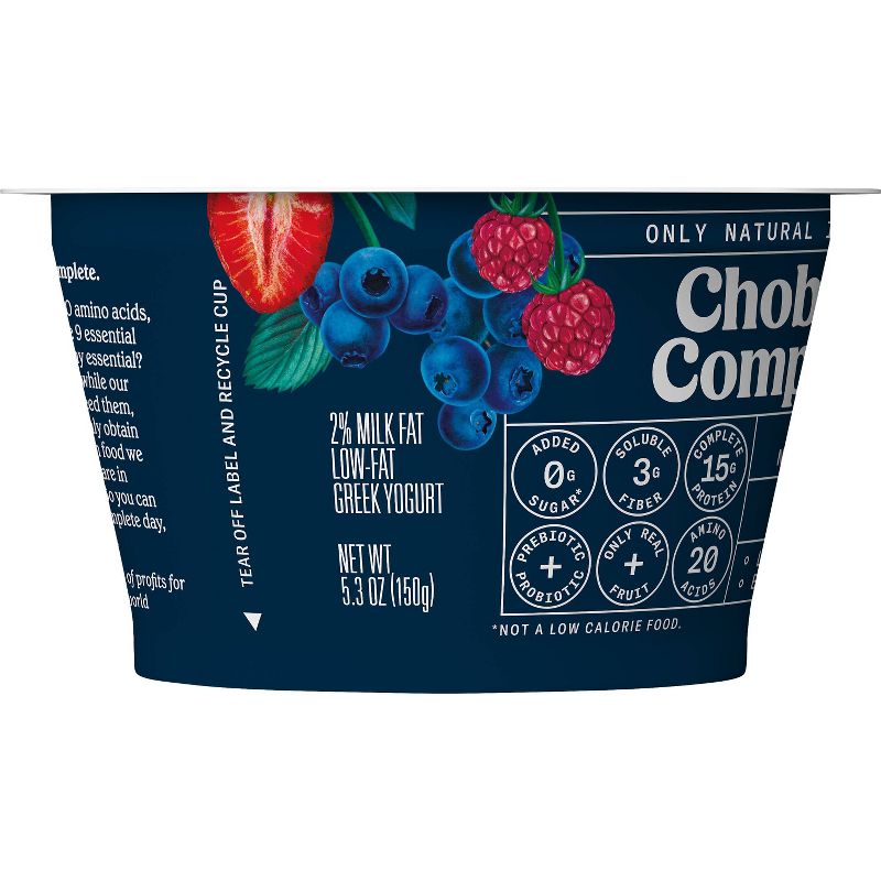 Chobani Complete Mixed Berry Greek Yogurt - 5.3oz