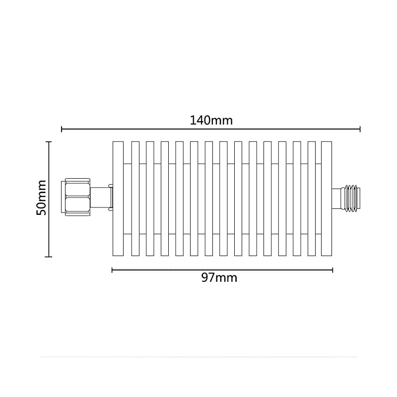 Attenuator 100W N male to female50ohm gold RF coaxial Power (50dB 3.0GHZ)