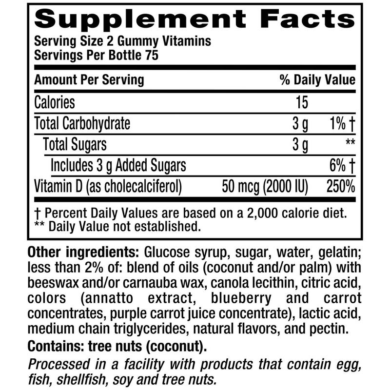 Vitafusion Vitamin D3 Gummies - Peach, Blackberry & Strawberry - 150ct
