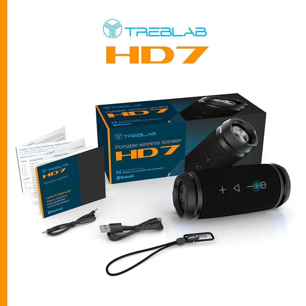 HD7 Mini Bluetooth Speaker Waterproof Portable Wireless 12W Loud Small