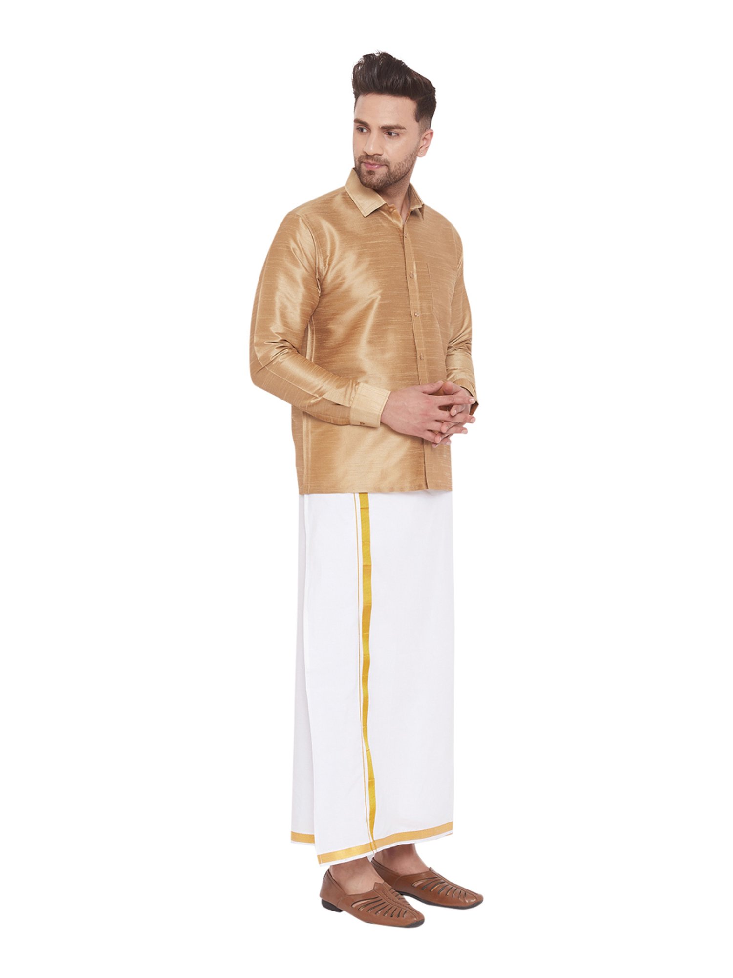 Vastramay White Cotton Straight Fit Embroidery Ethnic Suits