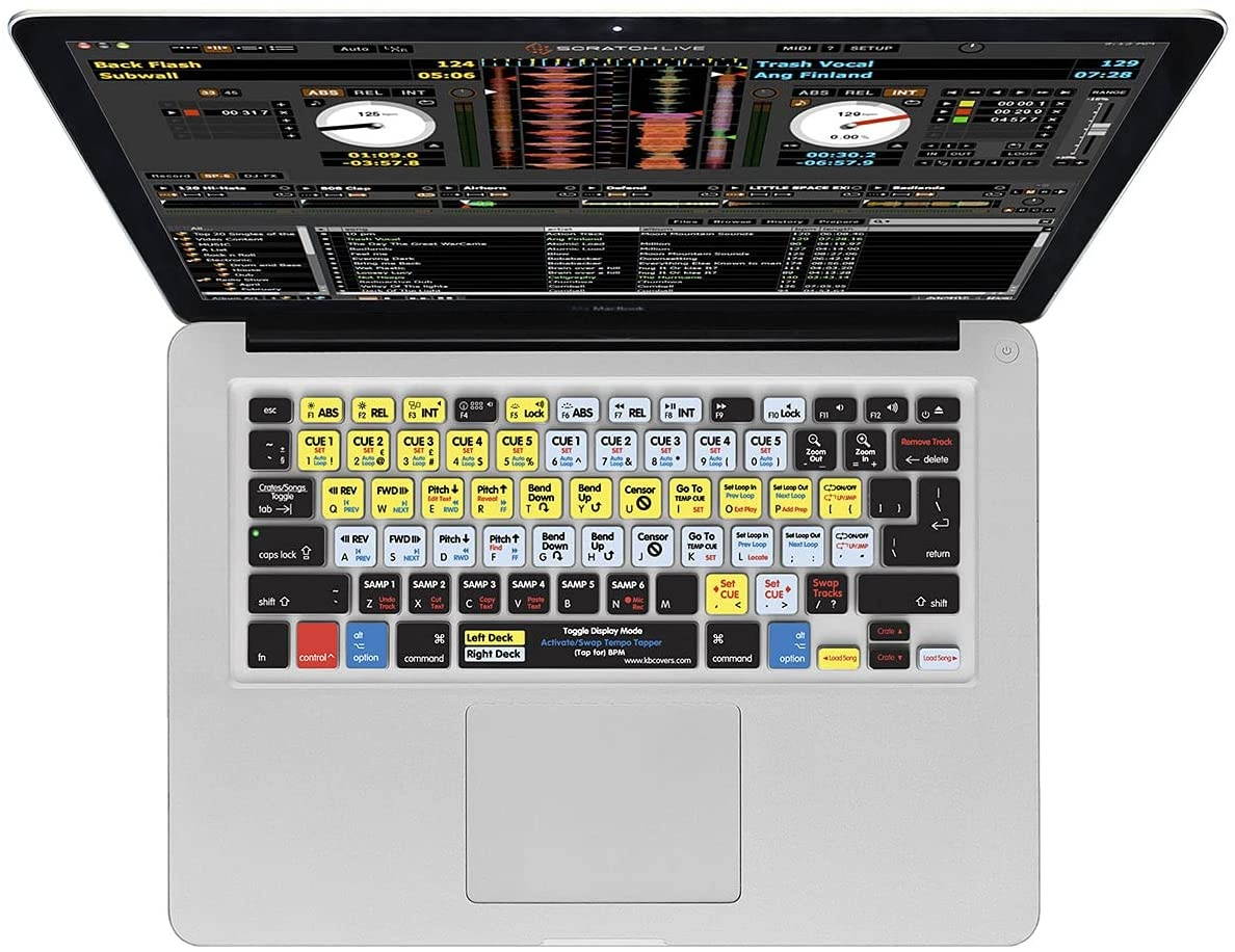 KB Covers Serato DJ & Scratch Live Keyboard Cover Compatible with 13  MacBook Air, MacBook & MacBook Pro | Dust Water & Dirt Resistant Silicone Skins