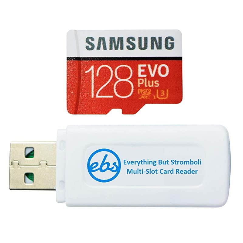 128GB Evo Plus Micro SDXC Memory Card Works with Kodak Smile, Kodak Smile Classic Instant Film Camera (MB-MC128HA) Bundle with (1) Everything But Stromboli MicroSD Card Reader