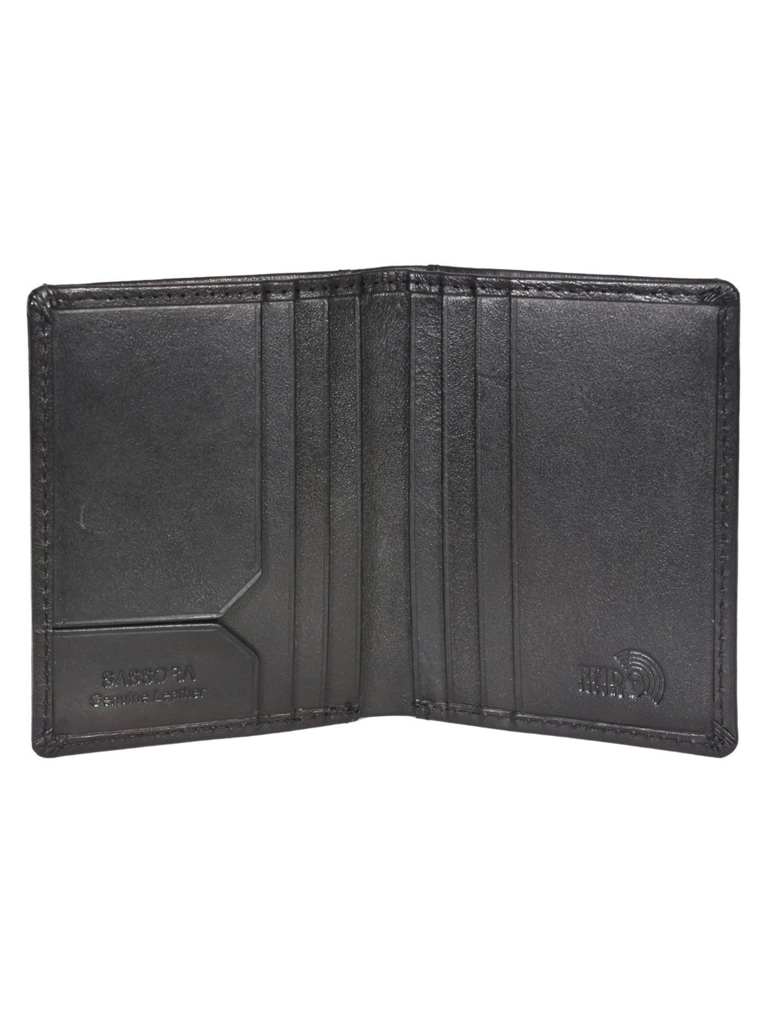 SASSORA JADE Black Leather Bi-Fold Wallet