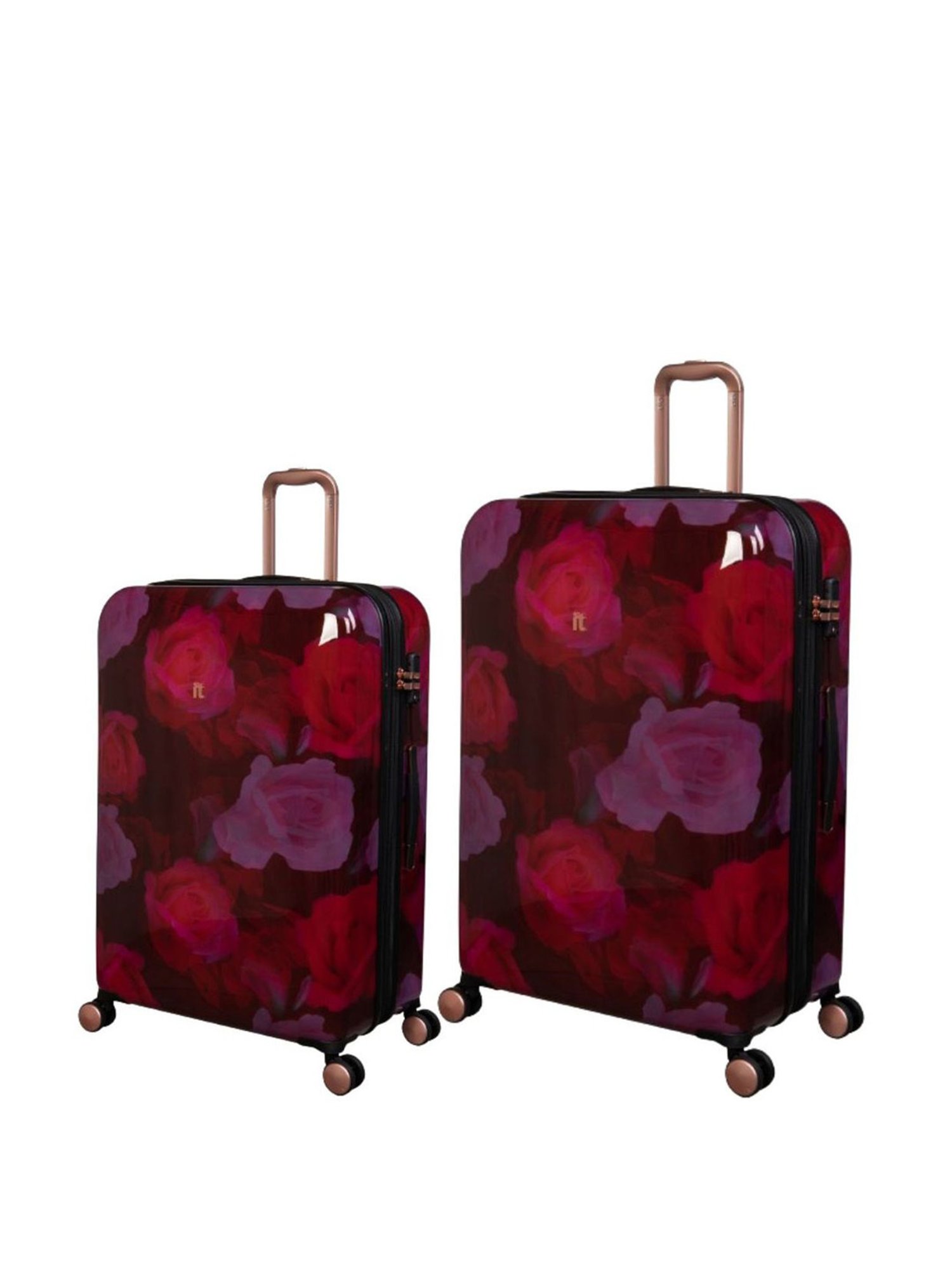 it luggage Sheen Maxy Rose Red Combo-28 & 24 inches Expandable Hardsided Luggage Trolley with TSA