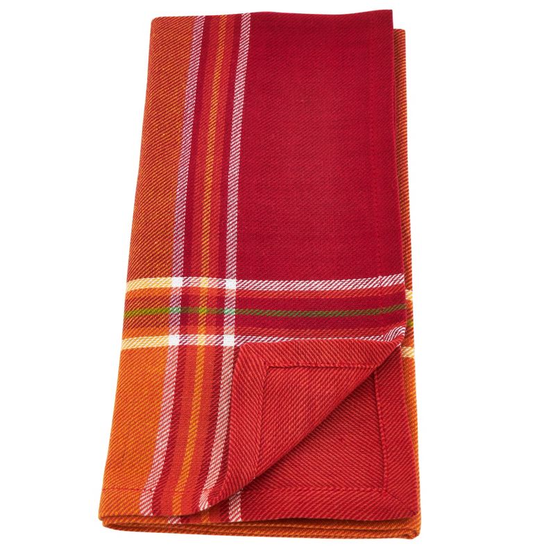 Saro Lifestyle Cotton Napkins With Jacquard Pumpkin and Leaf Design (Set of 4)