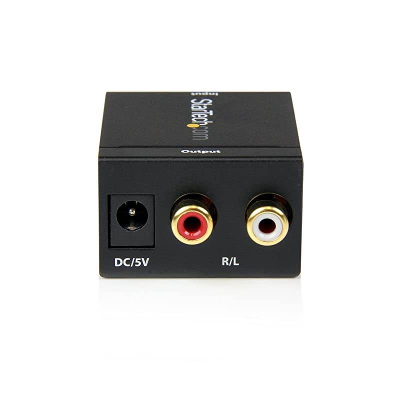 com SPDIF Digital Coaxial or Toslink Optical to Stereo RCA Audio Converter - Digital Audio Adapter (SPDIF2AA),Black