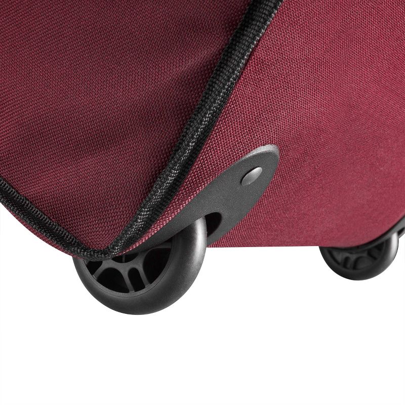 Premier Gift Wrap Rolling Storage Bag Holds Rolls Ribbons Bows and More Red - Elf Stor