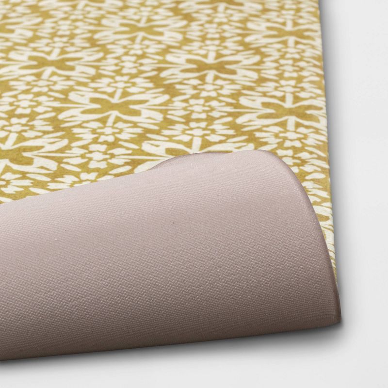 60" x 20" Tile Print Comfort Runner Yellow - Threshold™