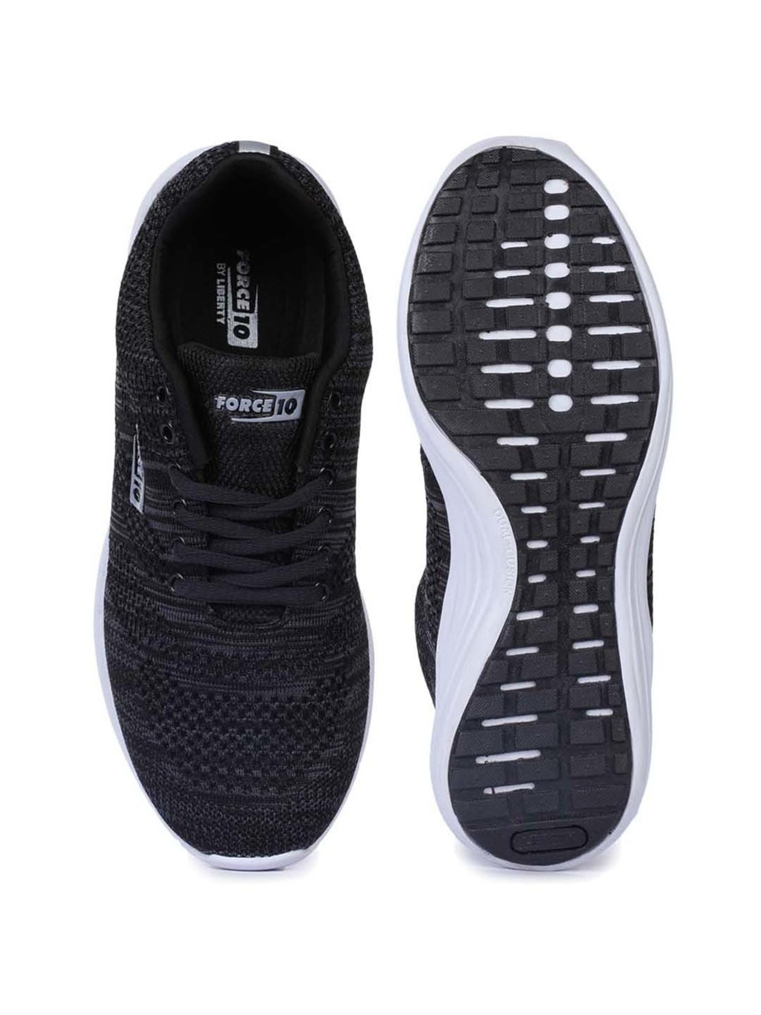 Force 10 by Liberty Black Running Shoes