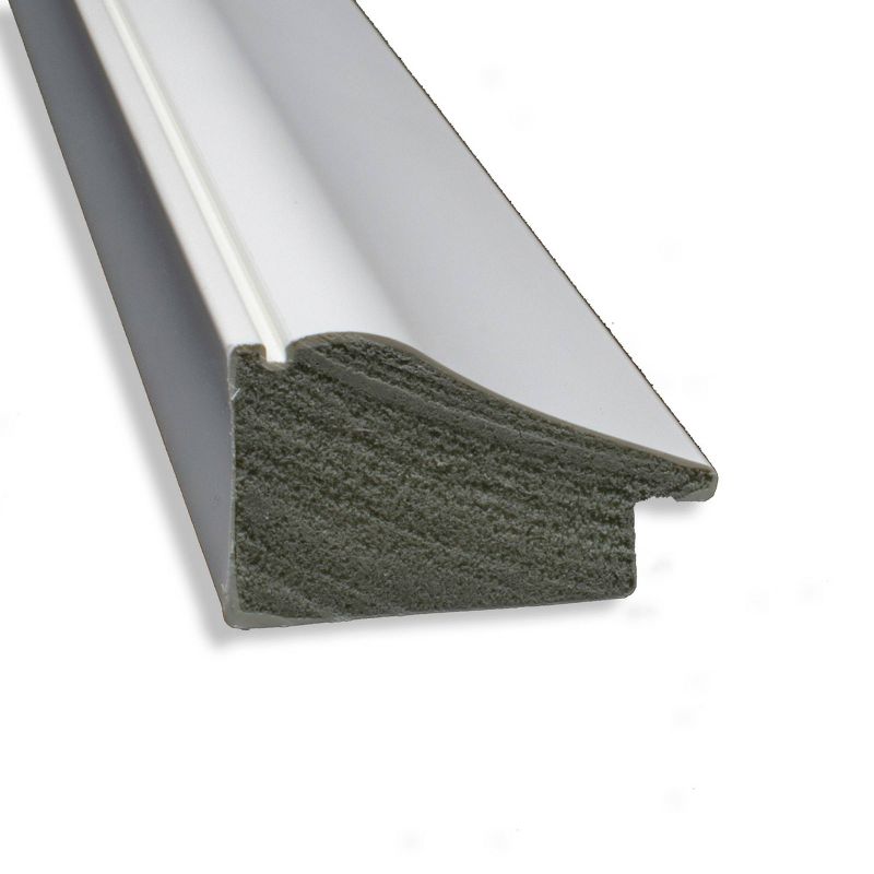 17" x 51" Vanity White Framed On the Door Mirror - Amanti Art