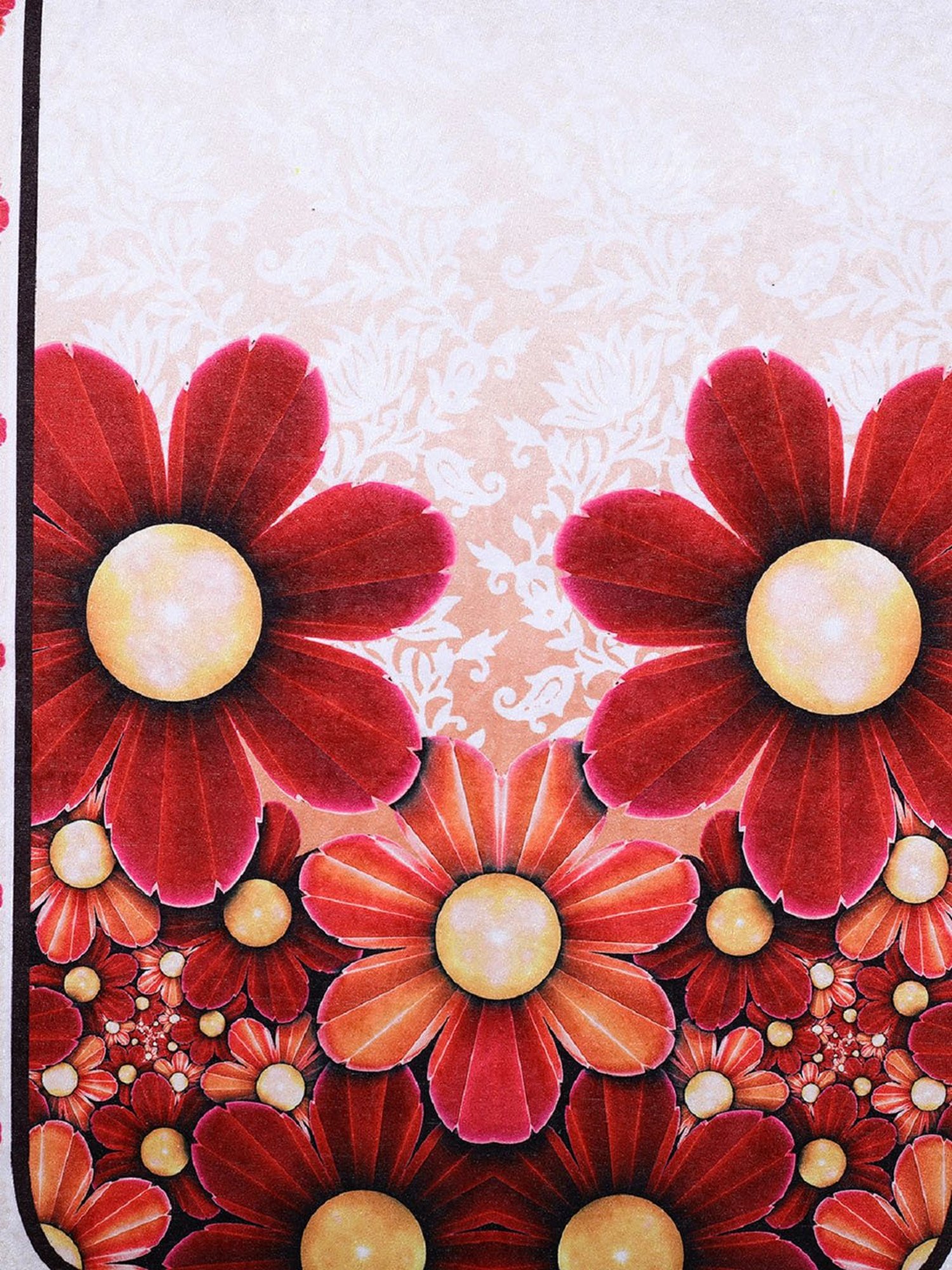 Romee Maroon Polyester Floral Sofa Covers