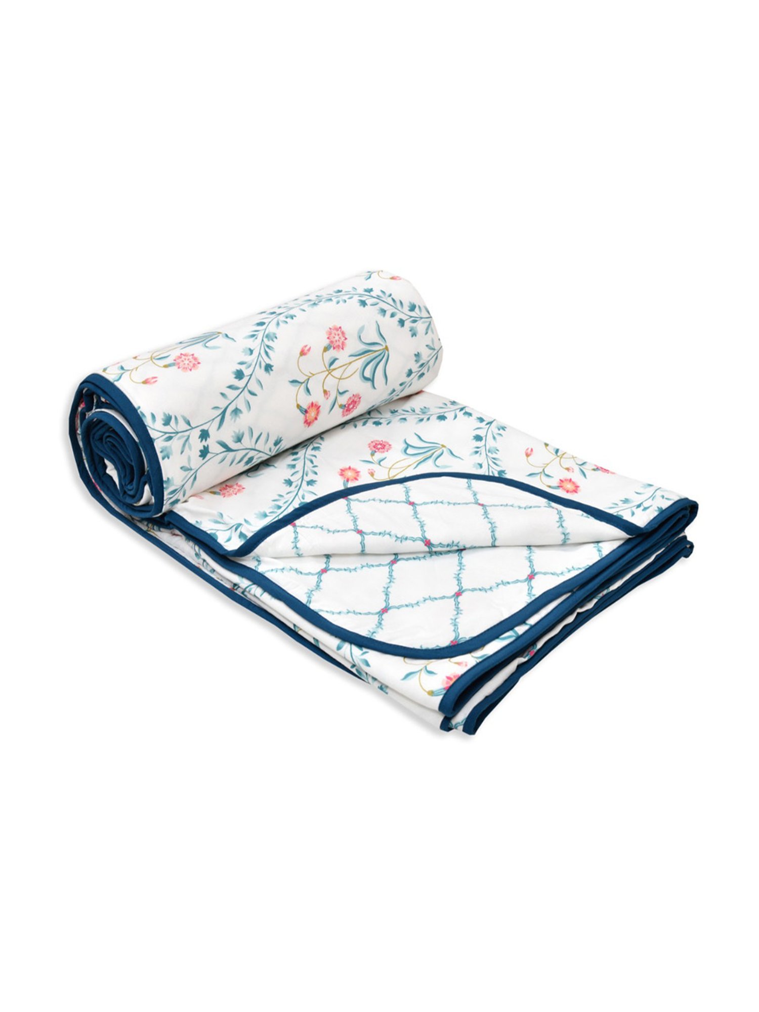 Haus & Kinder Printed Floral Multicolor Cotton Single Dohar