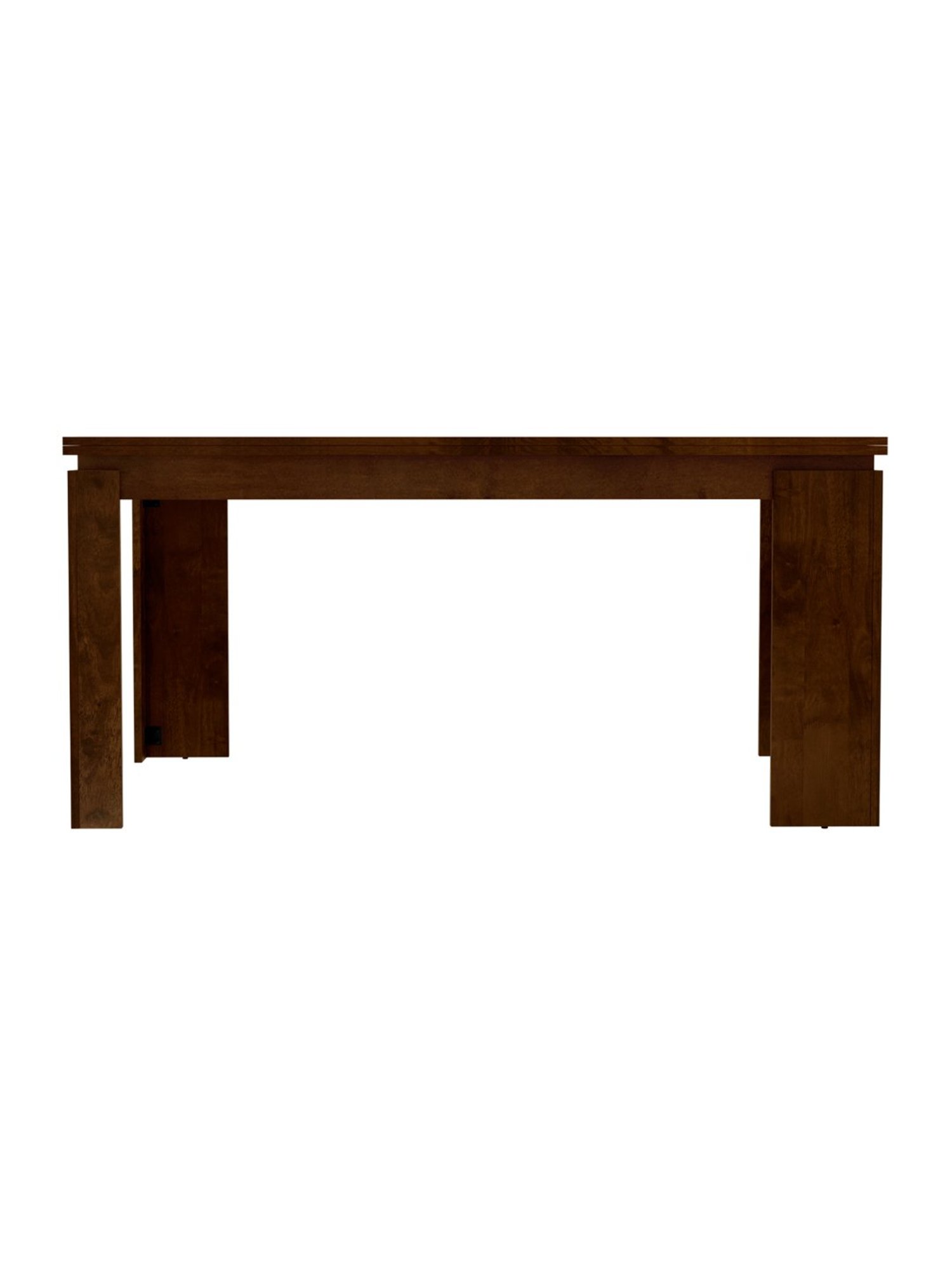 Godrej Interio Holly Dark Brown Rubber Wood 6 Seater Rectangular Dining Table