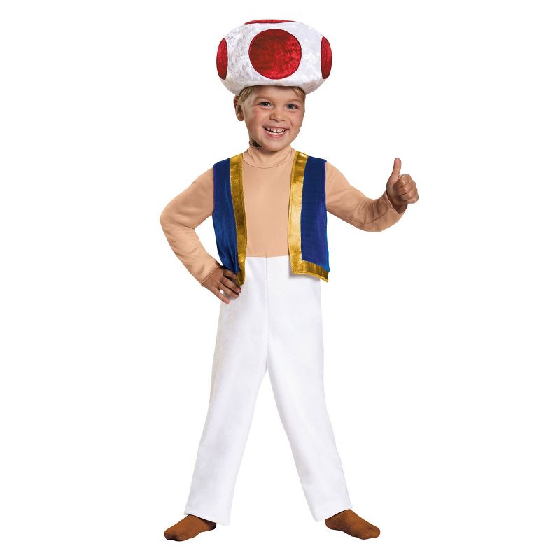 Toddler Super Mario Toad Halloween Costume 3T-4T